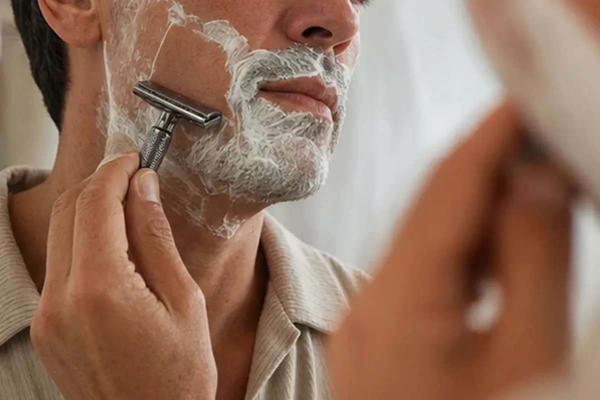 Authentische Beauty-Routine passend zum Thema Gesichtsrasierer für feine Haare