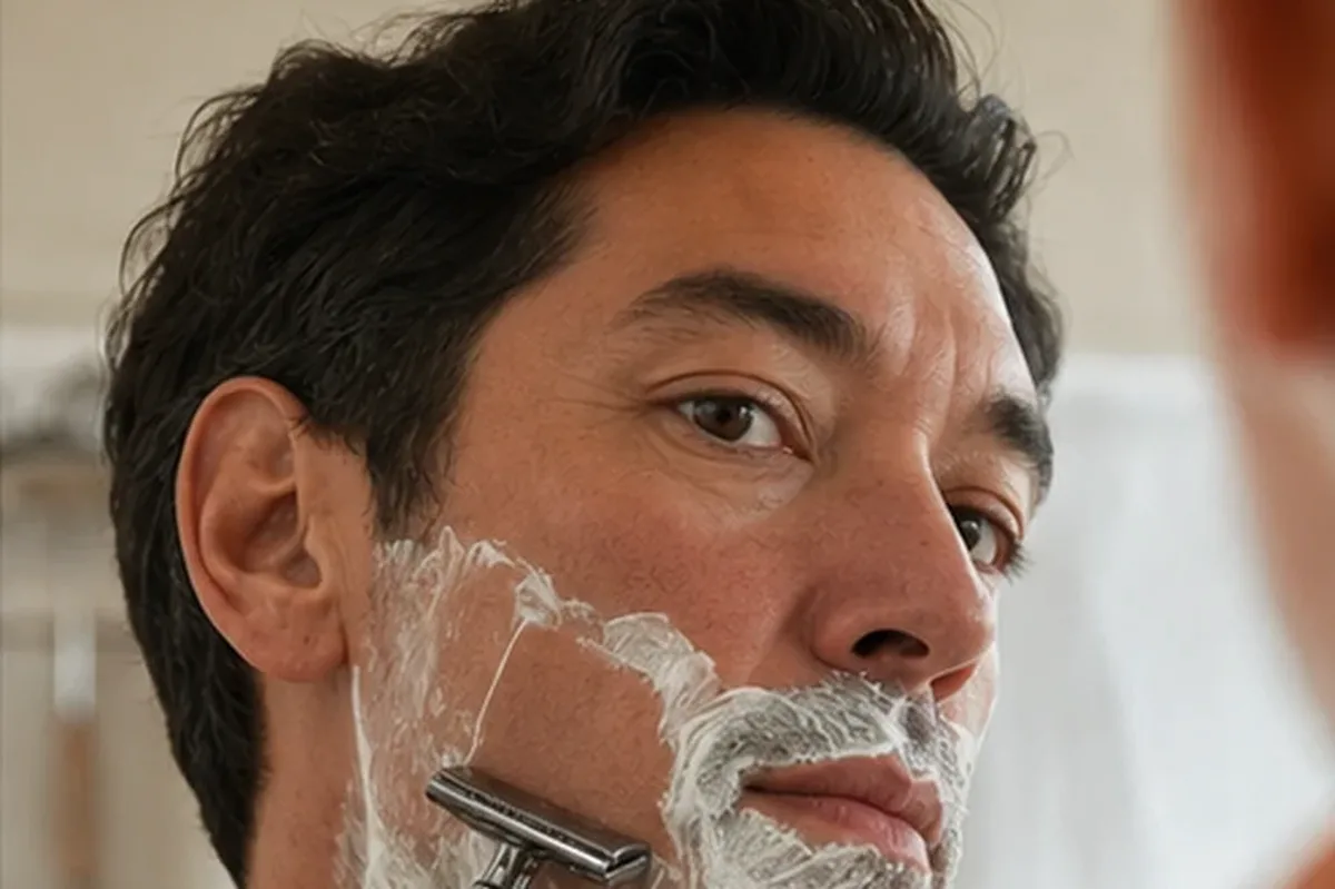 Authentischer Wohlfühlmoment passend zum Beauty-Thema Bikinizonen-Trimmer für dunkle Haare