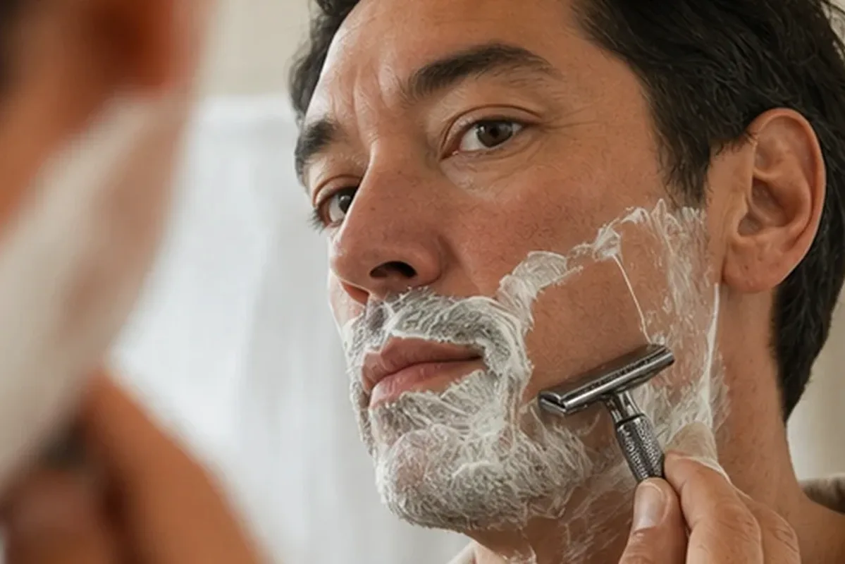 Hochwertige Beauty-Inszenierung zu Auswahlkriterien für Rasieröl bei eingewachsenen Haaren