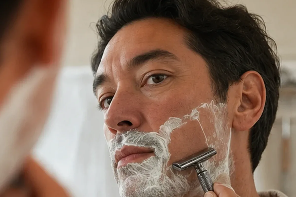 Authentische Beauty-Routine passend zum Thema Rasiergel für empfindliche Haut