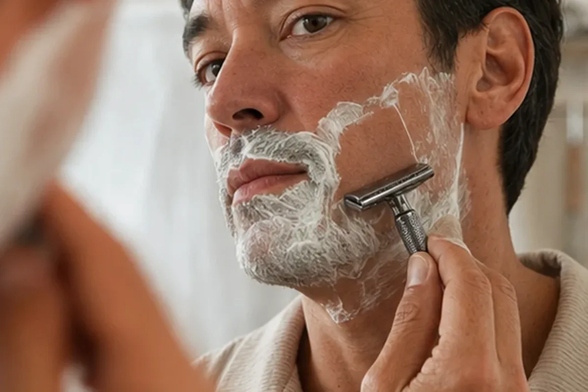 Hochwertige Beauty-Inszenierung zu Auswahlkriterien für Rasierhobel für empfindliche Haut