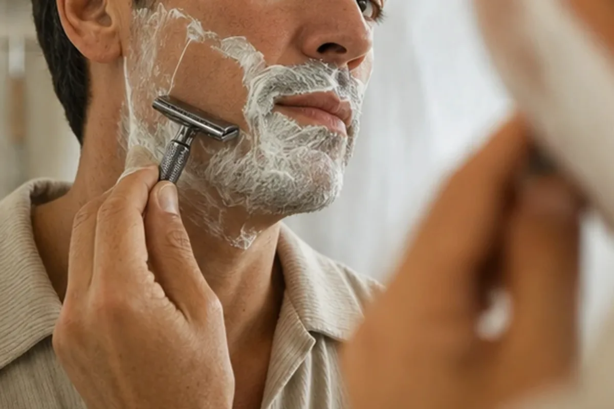 Authentische Beauty-Routine passend zum Thema Bartöl für trockene Haut