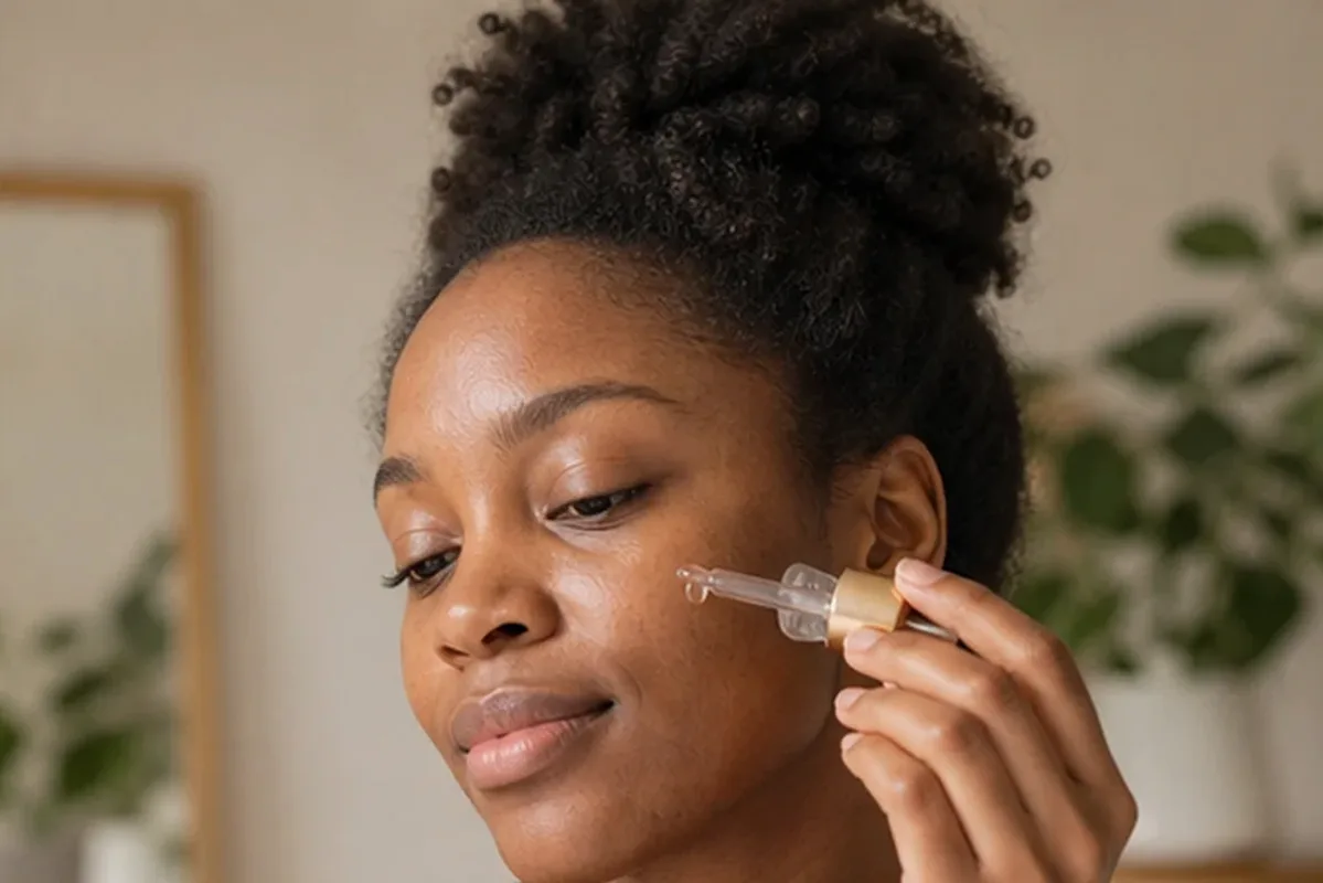 Authentische Beauty-Routine passend zum Thema Niacinamid-Serum für Mischhaut