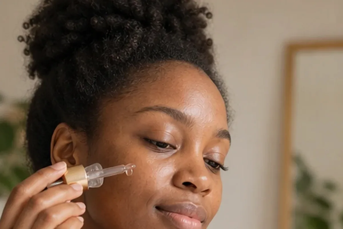 Authentischer Wohlfühlmoment passend zum Beauty-Thema Hautbarriere-Pflege bei ersten Fältchen