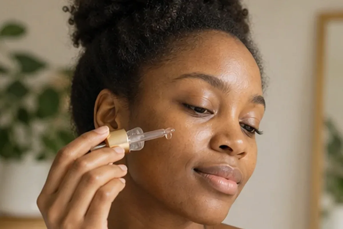 Redaktionelle Detailaufnahme zur Orientierung bei Retinol-Serum für Mischhaut