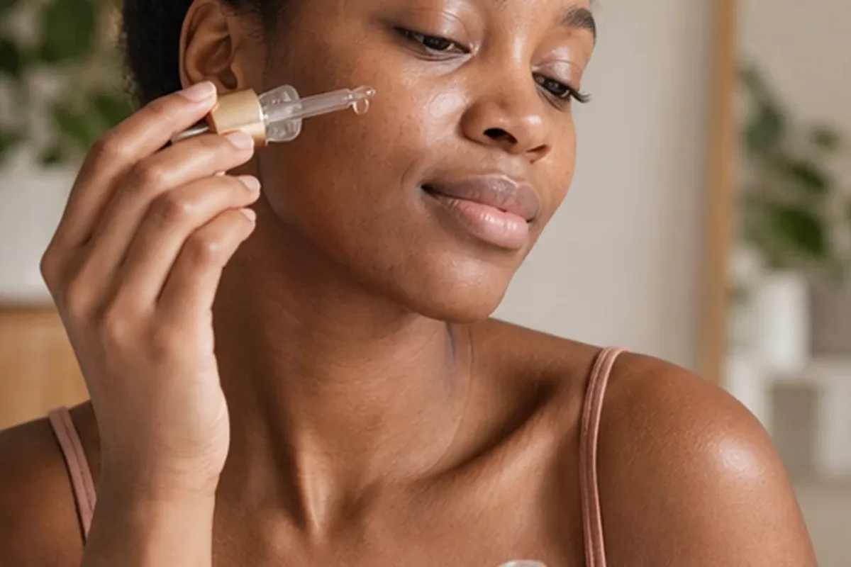 Hochwertige Beauty-Inszenierung zu Auswahlkriterien für Anti-Aging-Routine bei Rötungen