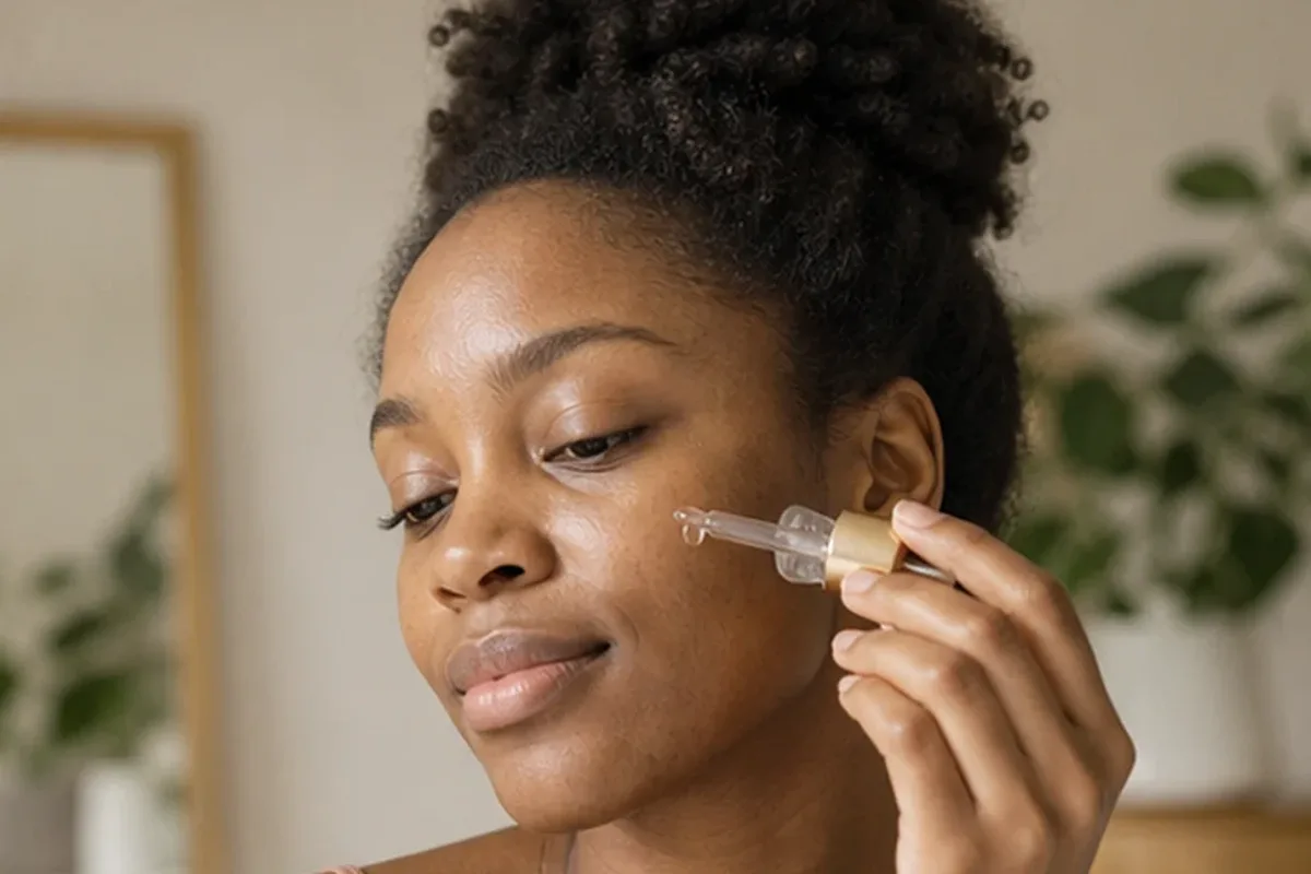 Authentischer Wohlfühlmoment passend zum Beauty-Thema Gesichtsreinigung bei ersten Fältchen