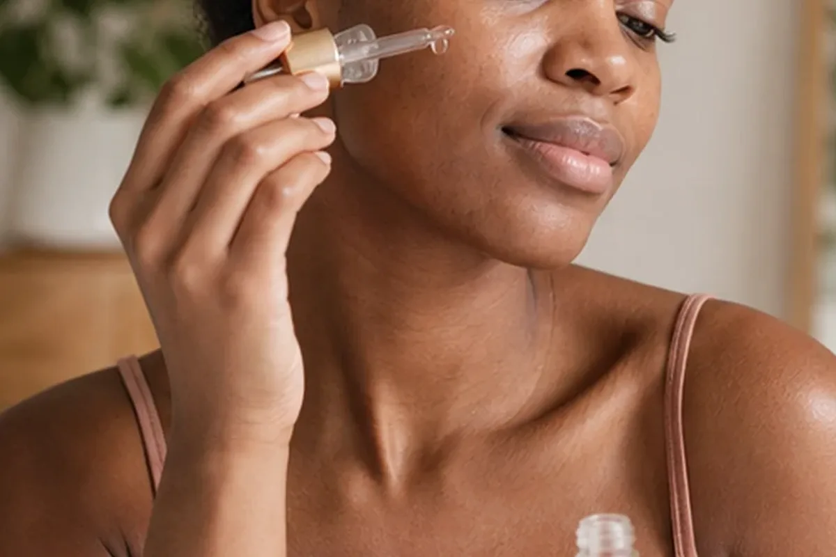 Authentische Beauty-Routine passend zum Thema Retinol-Serum für trockene Haut