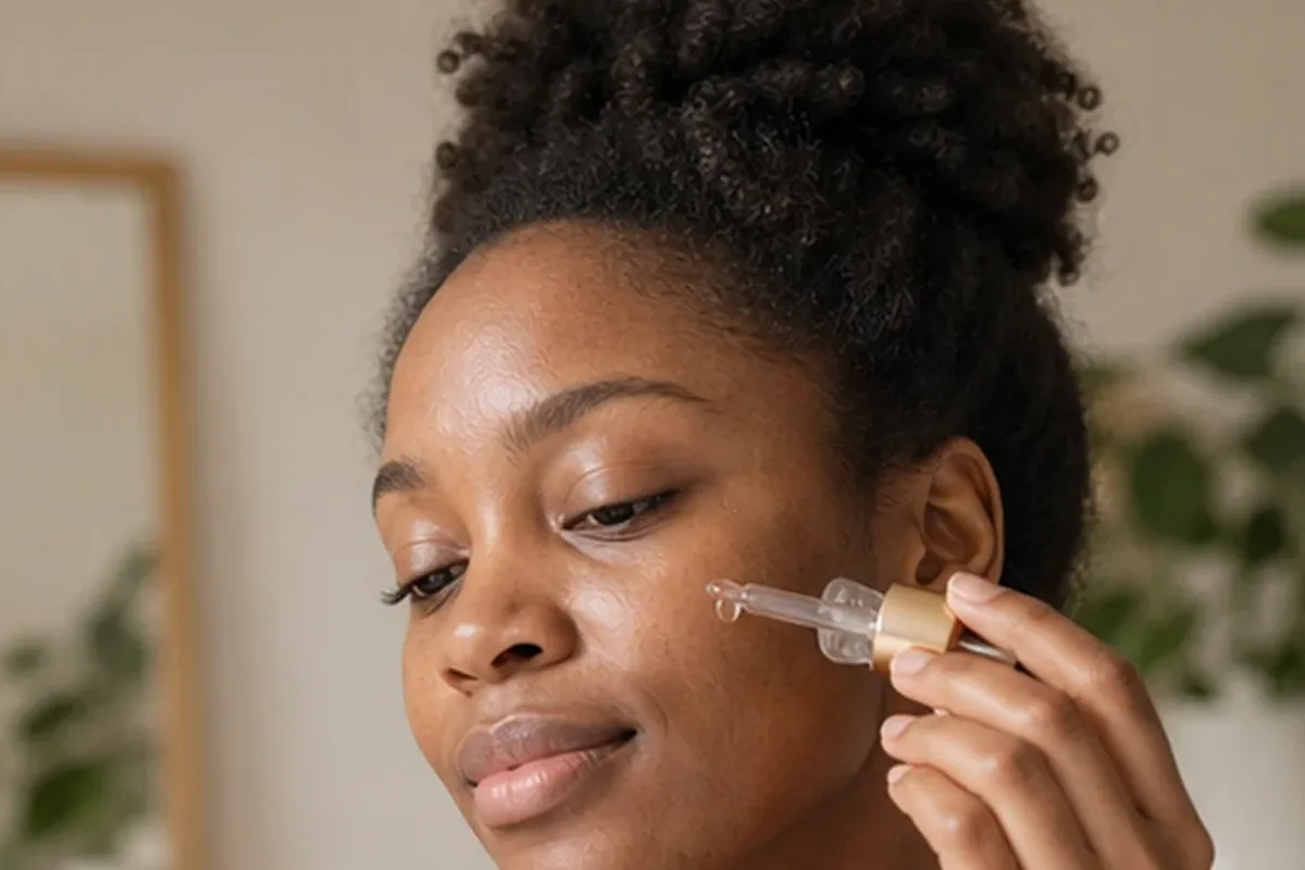 Authentischer Wohlfühlmoment passend zum Beauty-Thema Chemisches Peeling für empfindliche Haut