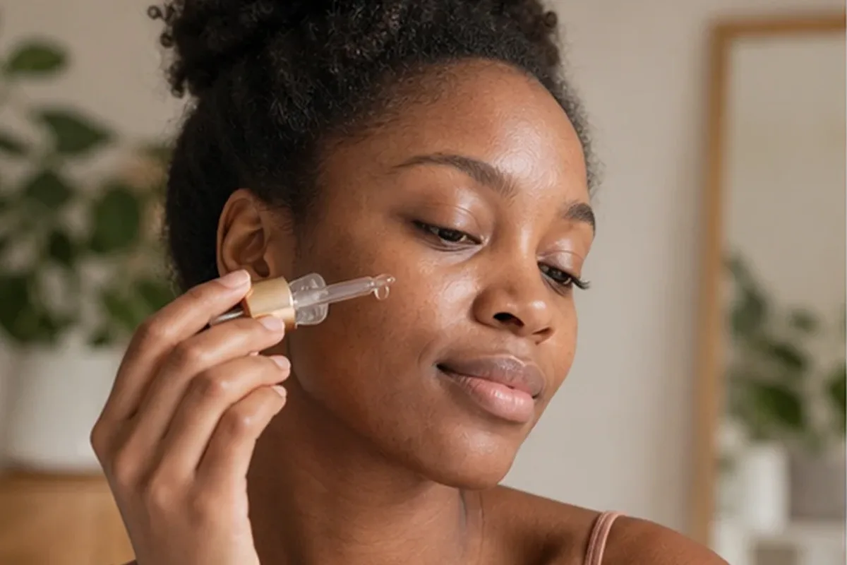 Authentischer Wohlfühlmoment passend zum Beauty-Thema Retinol