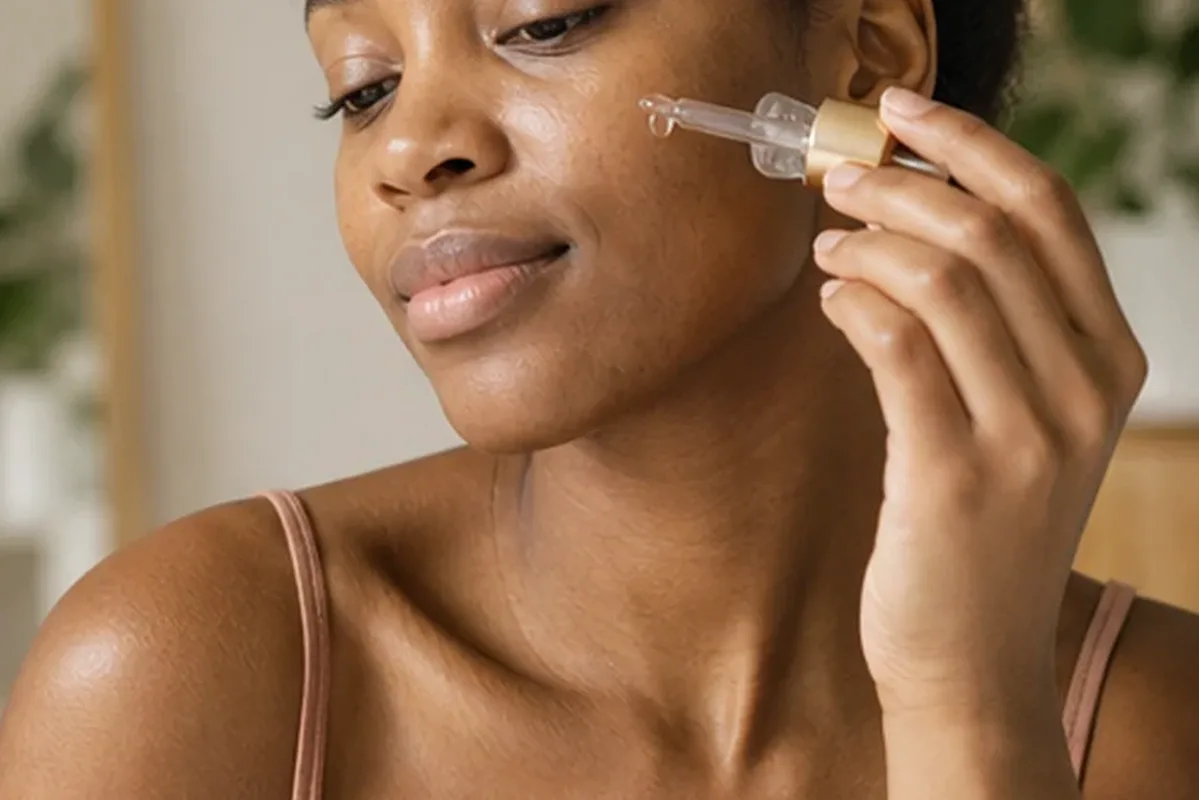 Hochwertige Beauty-Inszenierung zu Auswahlkriterien für Gesichtswasser bei ersten Fältchen