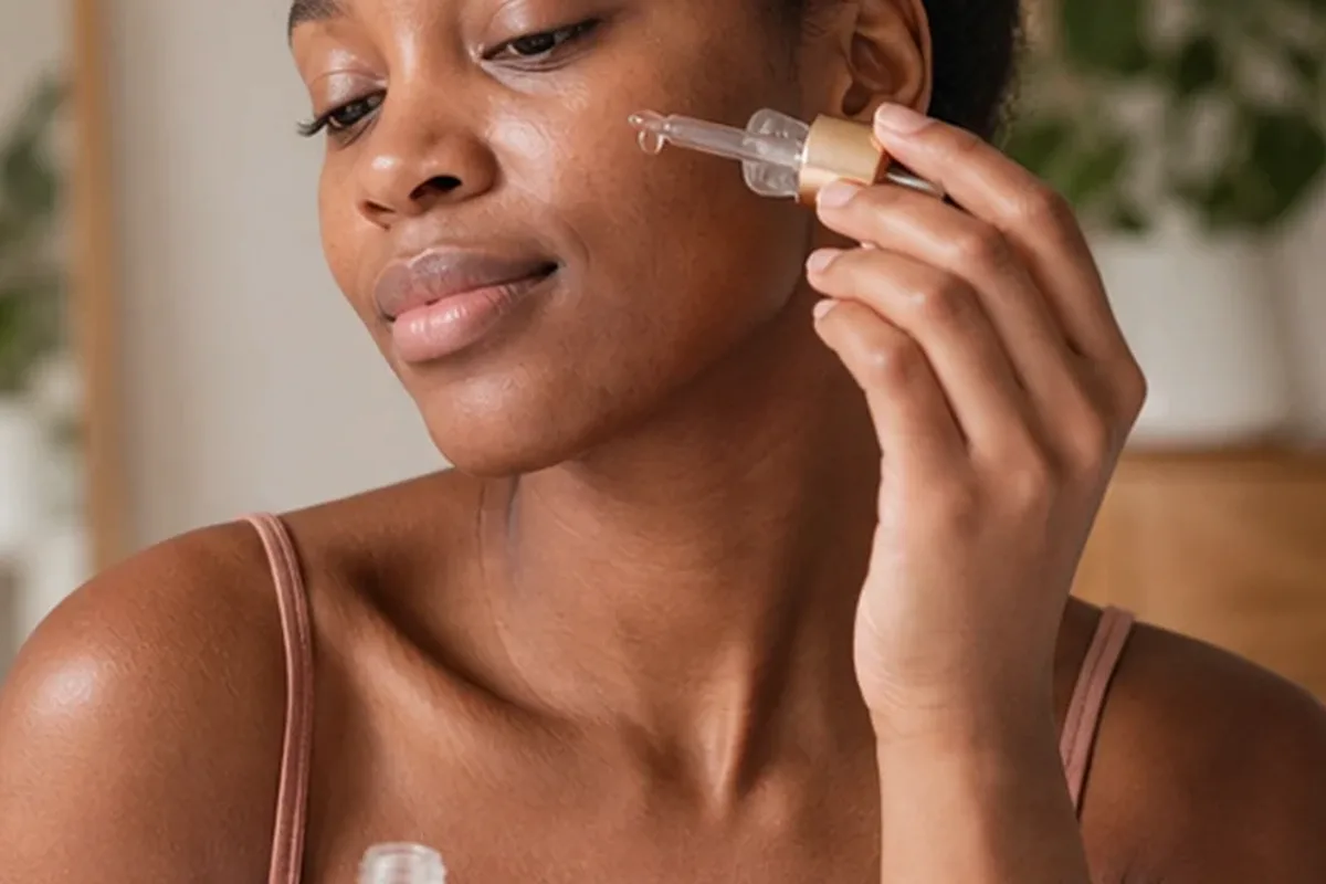 Authentischer Wohlfühlmoment passend zum Beauty-Thema Chemisches Peeling bei ersten Fältchen