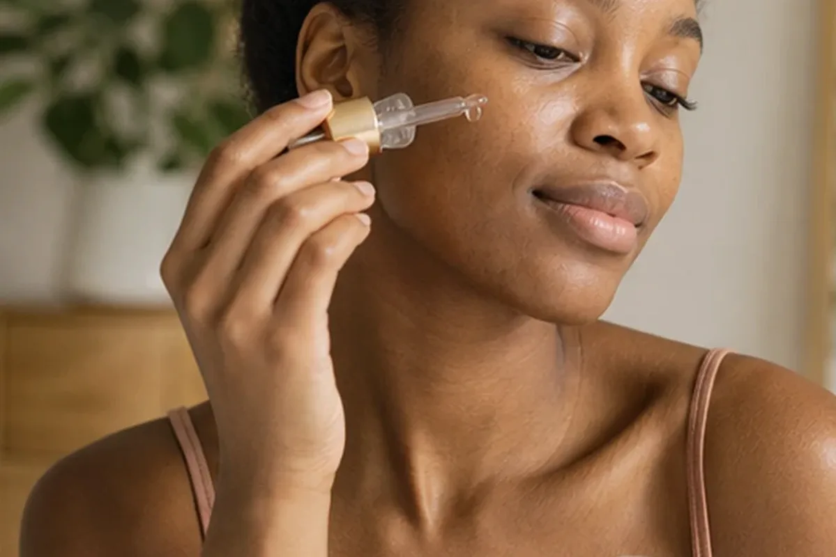 Redaktioneller Beauty-Moment zur Ausgangslage bei Feuchtigkeitsserum bei Pigmentflecken