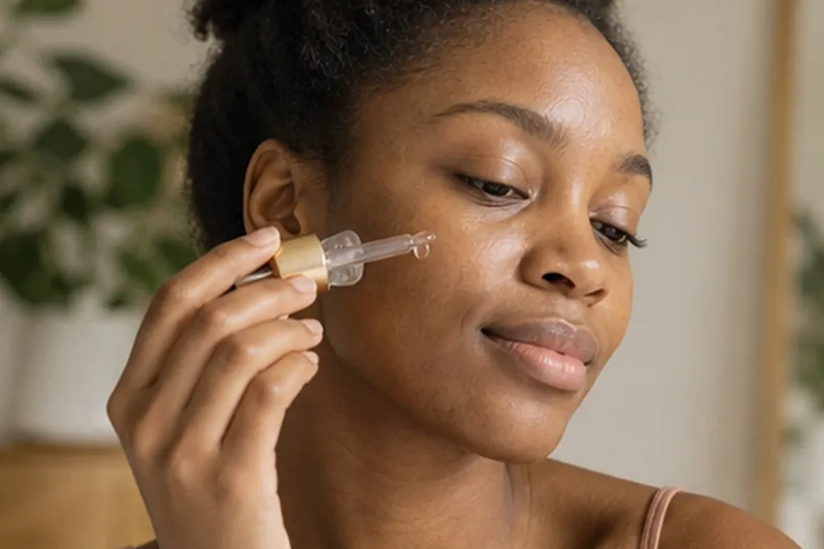 Authentischer Wohlfühlmoment passend zum Beauty-Thema Gesichtsreinigung für empfindliche Haut