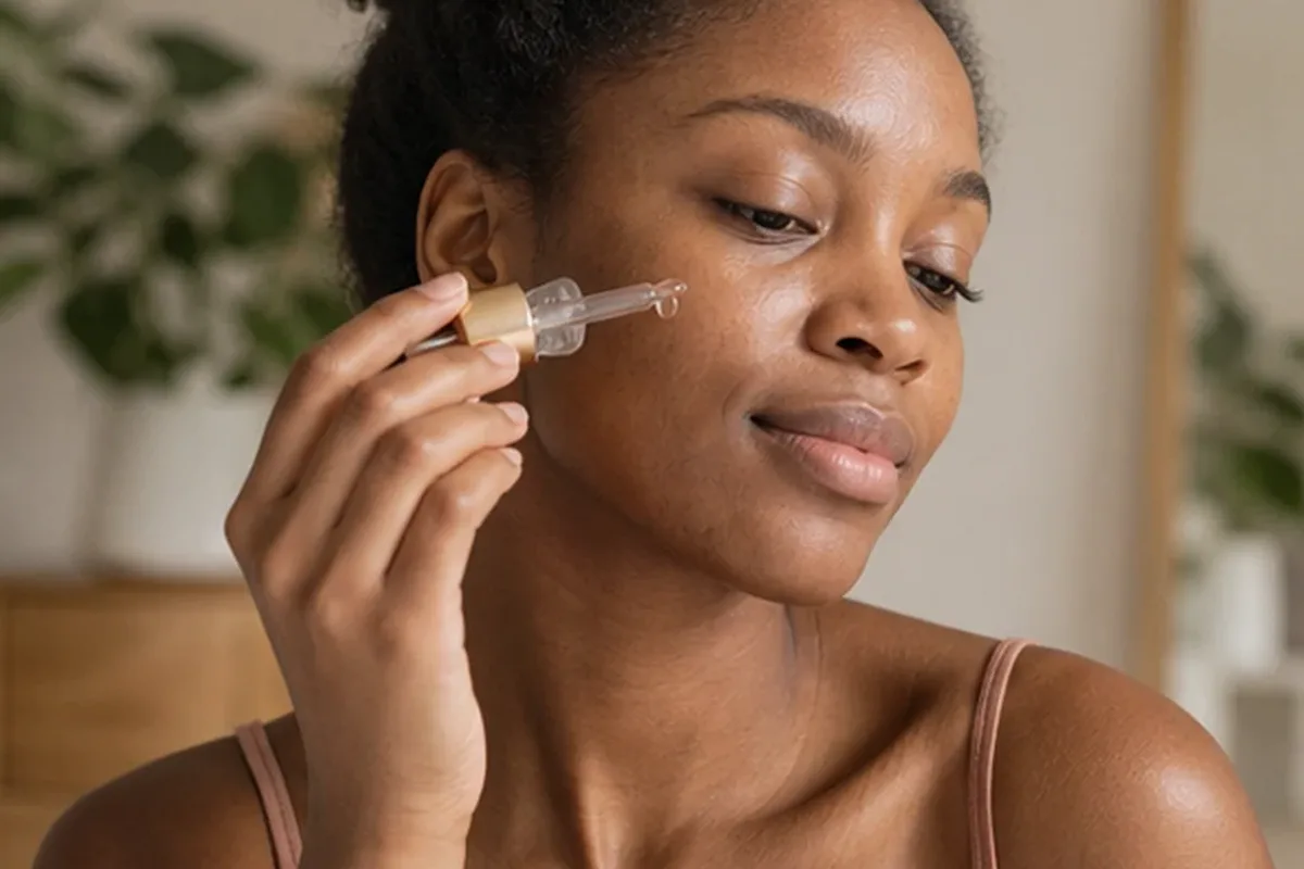 Authentischer Wohlfühlmoment passend zum Beauty-Thema Gesichtsmaske bei Rötungen