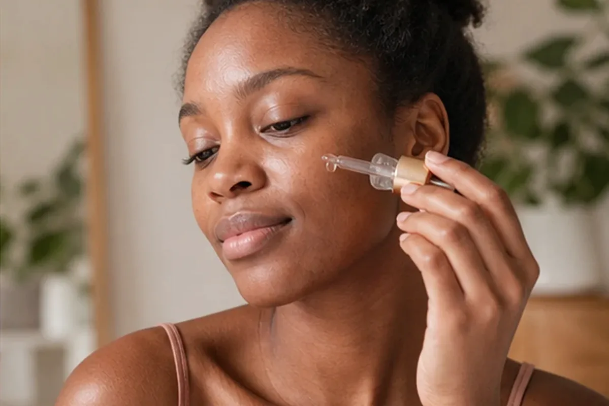 Authentische Beauty-Routine passend zum Thema Gesichtscreme für fettige Haut