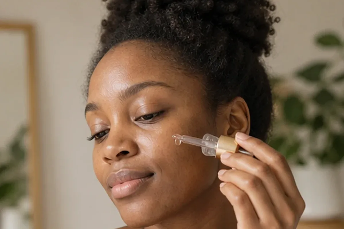 Authentischer Wohlfühlmoment passend zum Beauty-Thema Mizellenwasser bei Pigmentflecken