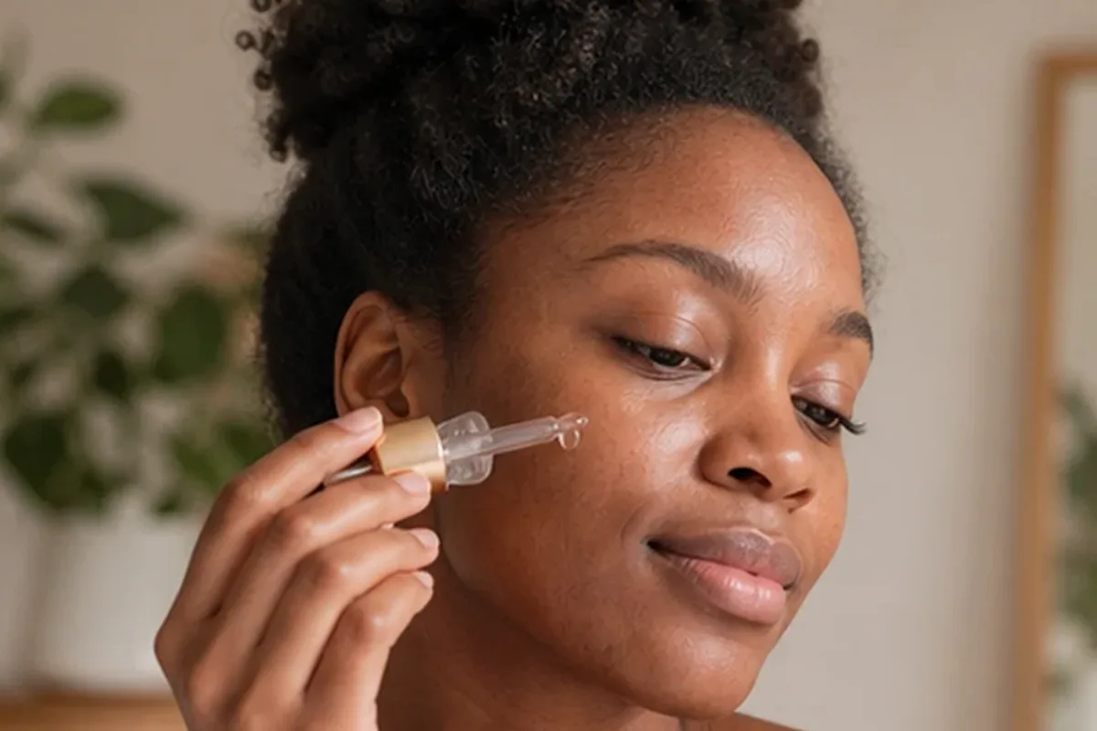 Redaktioneller Beauty-Moment zur Ausgangslage bei Hyaluron-Serum bei Pigmentflecken