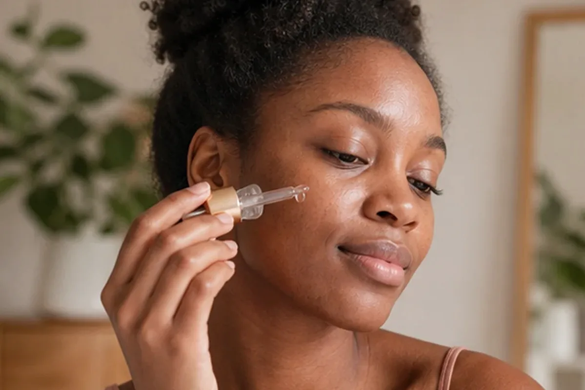 Authentische Beauty-Routine passend zum Thema Niacinamid-Serum bei Pigmentflecken
