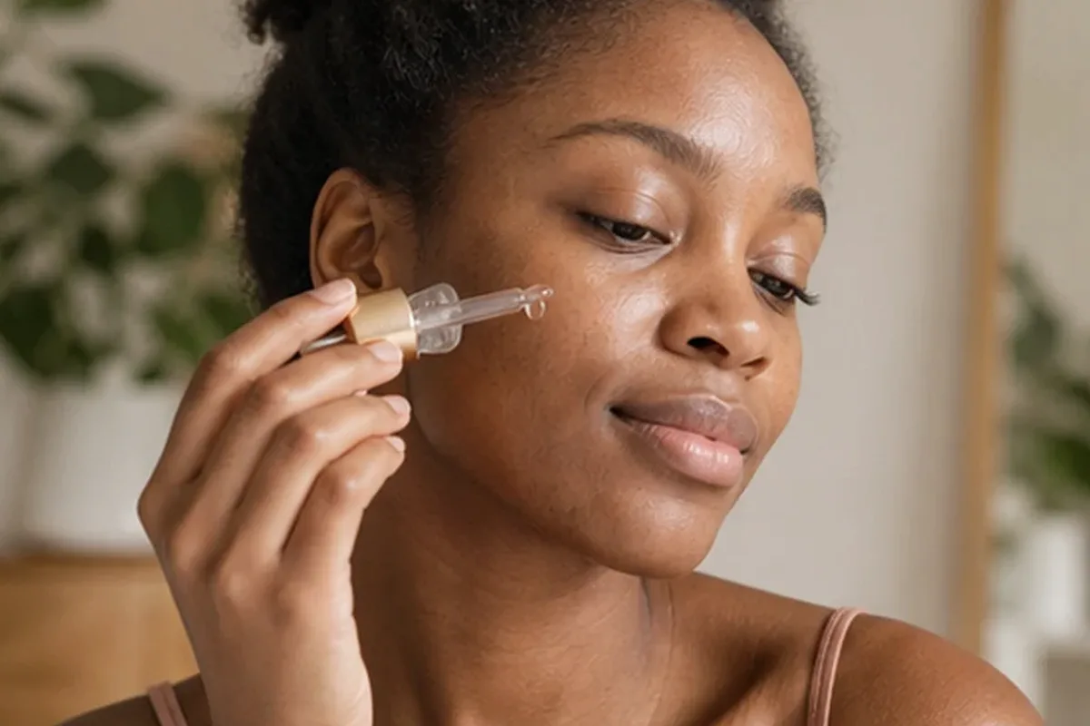 Redaktioneller Beauty-Moment zur Ausgangslage bei Gesichtscreme bei Pigmentflecken