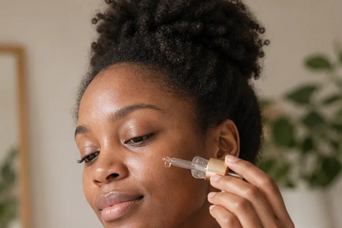 Redaktionelle Detailaufnahme zur Orientierung bei Hyaluron-Serum für Mischhaut