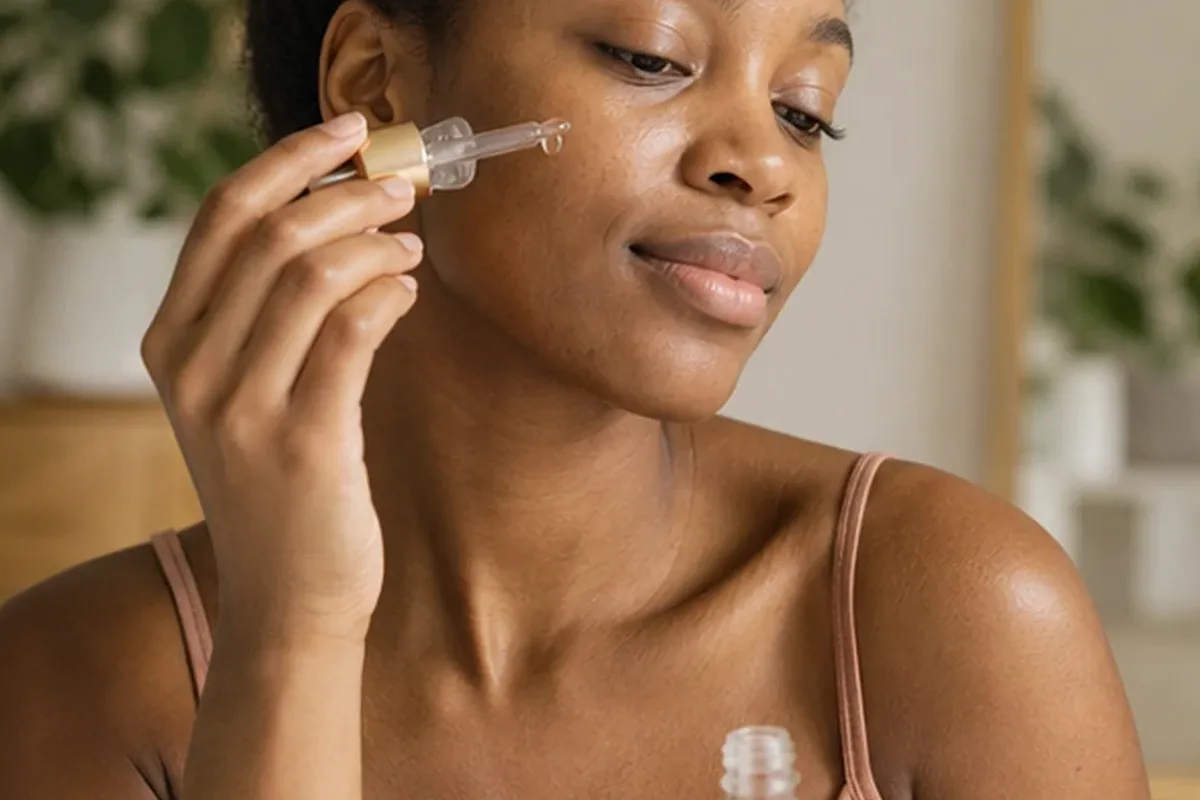 Authentischer Wohlfühlmoment passend zum Beauty-Thema Mizellenwasser für trockene Haut