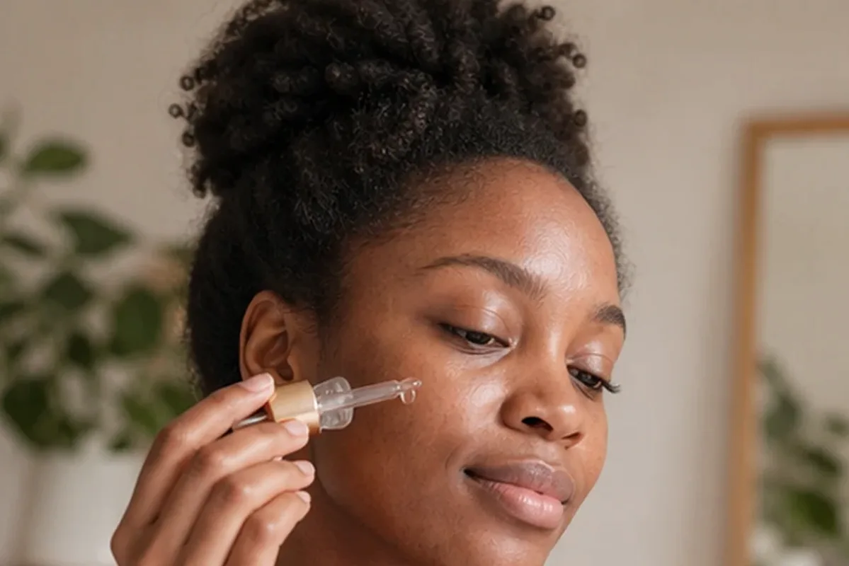 Authentische Beauty-Routine passend zum Thema Niacinamid-Serum bei Pigmentflecken