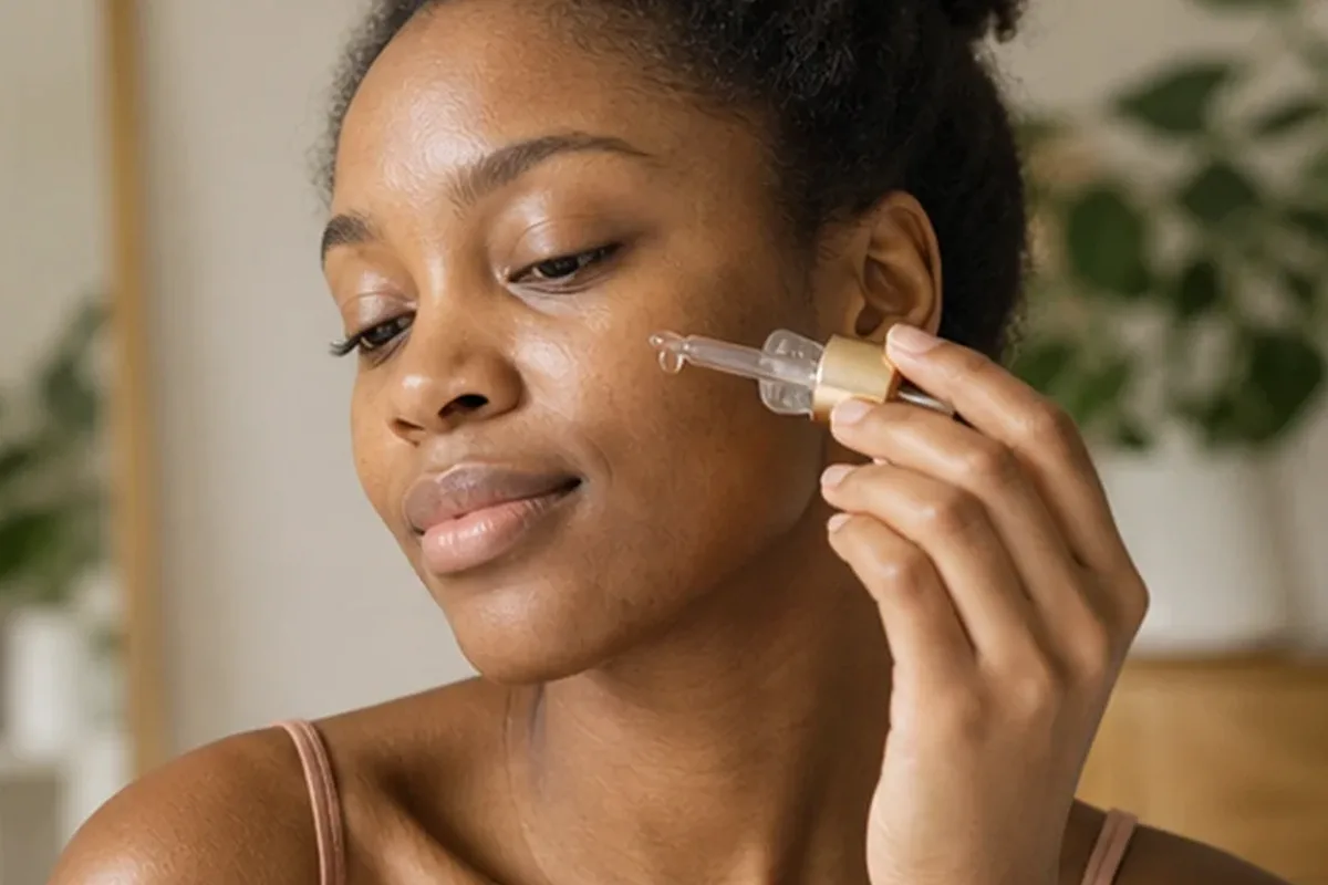 Redaktioneller Beauty-Moment zur Ausgangslage bei Retinol-Serum für Mischhaut