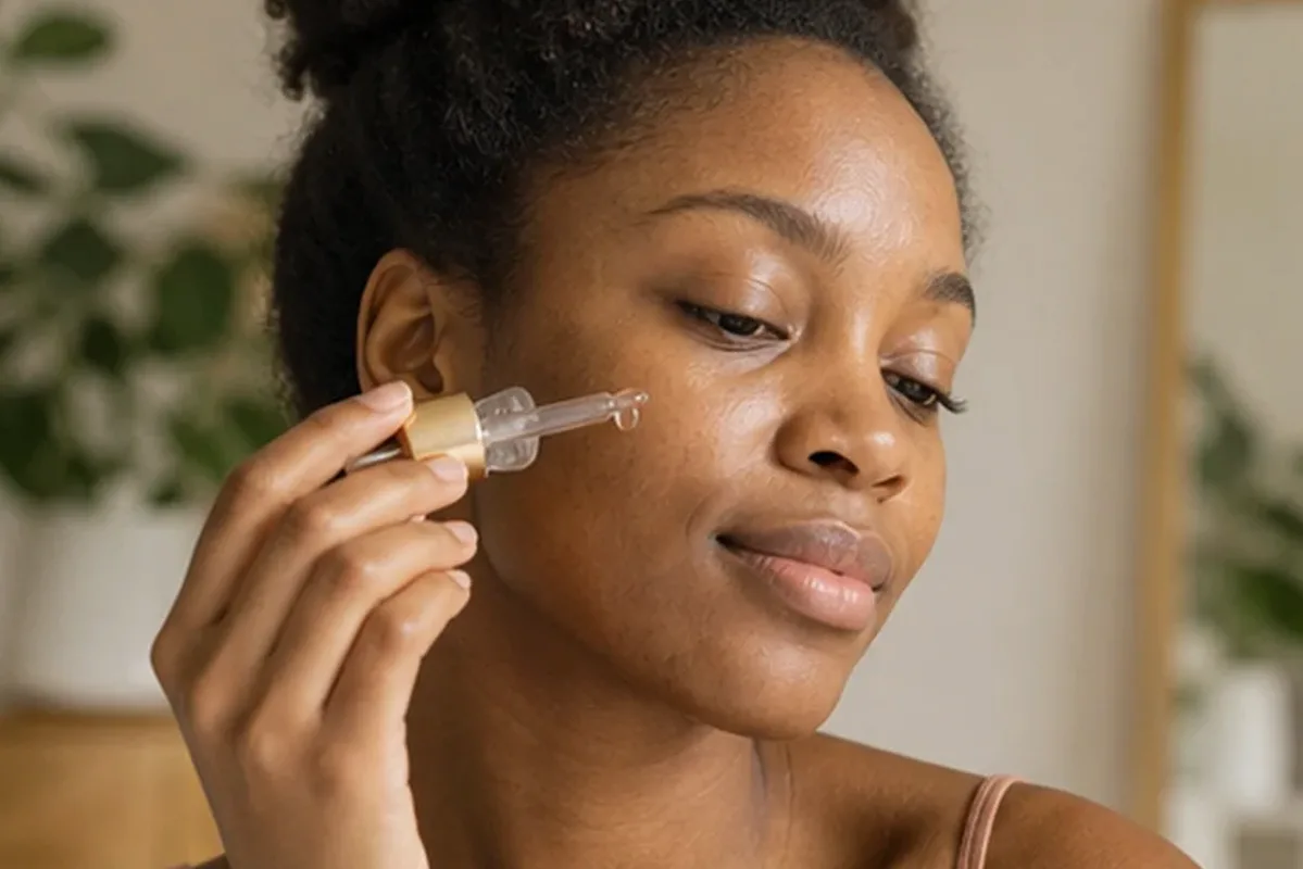 Authentischer Wohlfühlmoment passend zum Beauty-Thema Gesichtsreinigung für unreine Haut