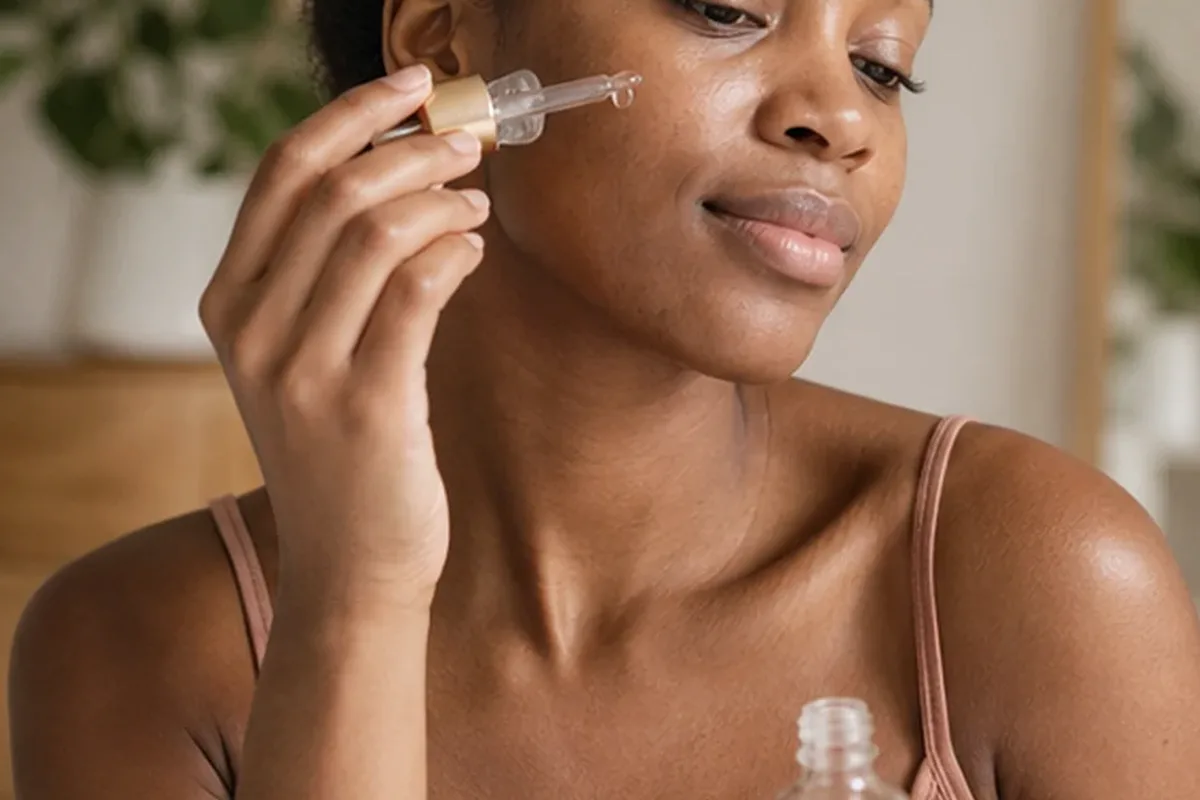 Authentischer Wohlfühlmoment passend zum Beauty-Thema Gesichtsmaske für Mischhaut