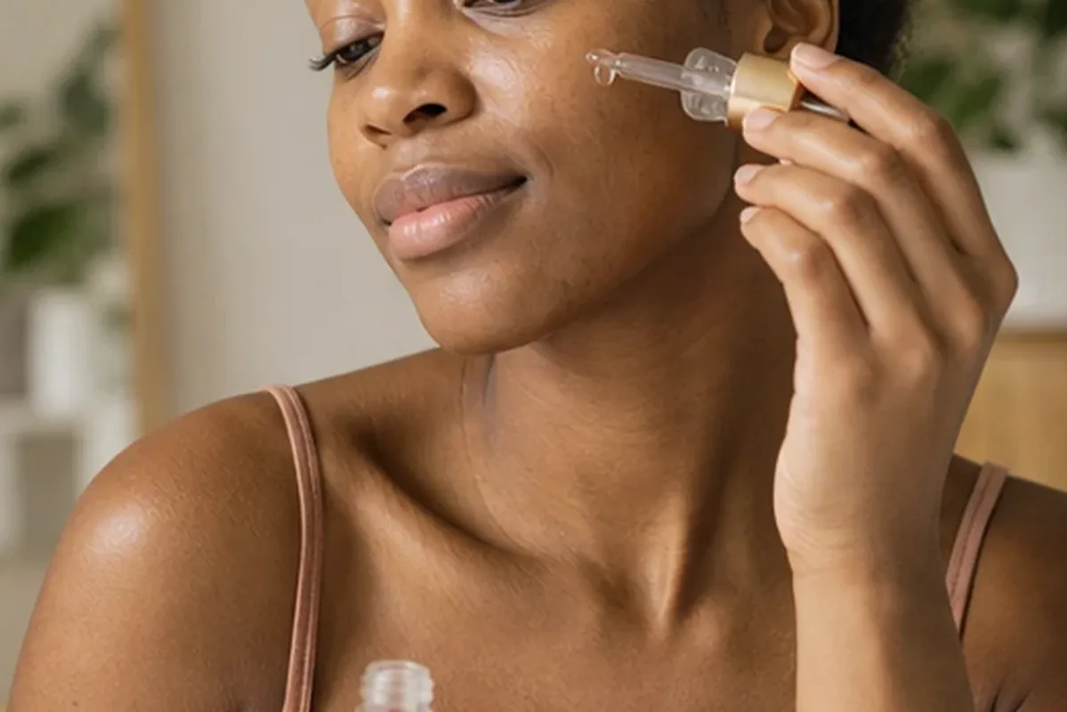 Authentischer Wohlfühlmoment passend zum Beauty-Thema Gesichtswasser für trockene Haut