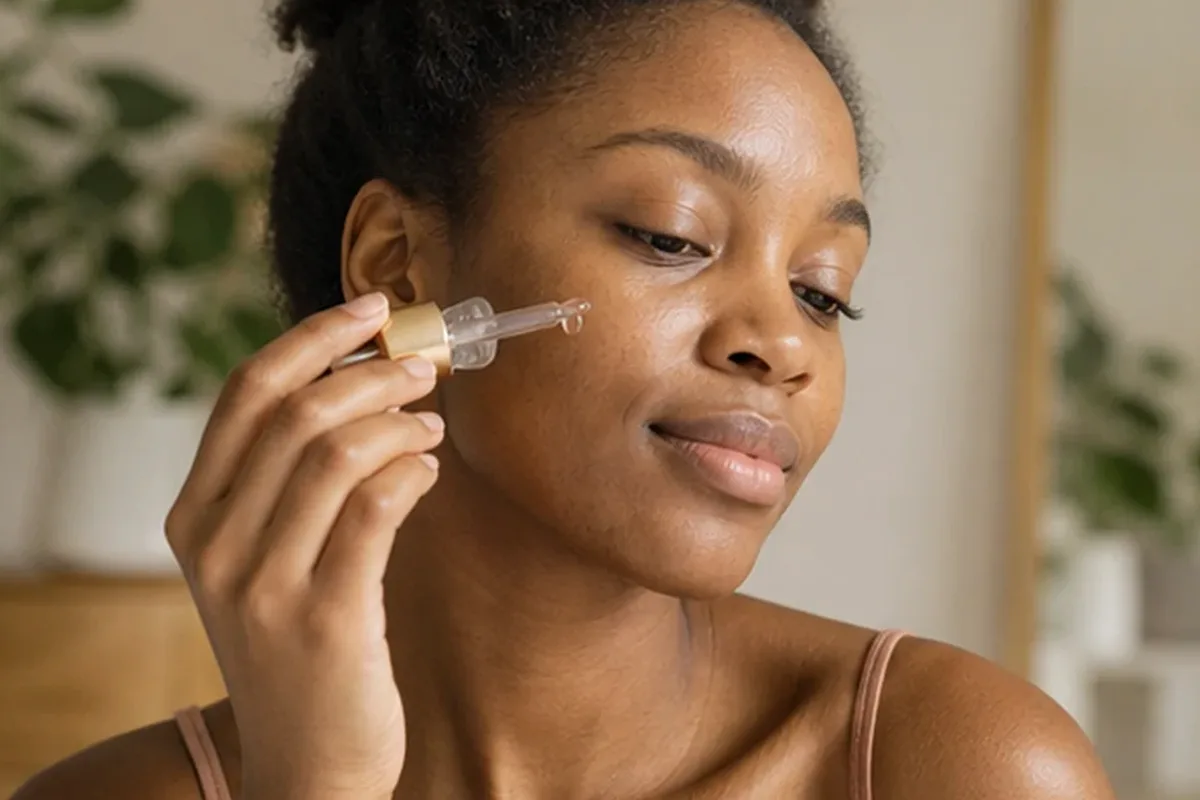 Hochwertige Beauty-Inszenierung zu Auswahlkriterien für Retinol-Serum bei Pigmentflecken