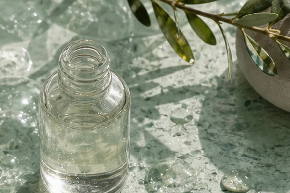 Hochwertige Beauty-Inszenierung zu Auswahlkriterien für Retinol-Serum für trockene Haut