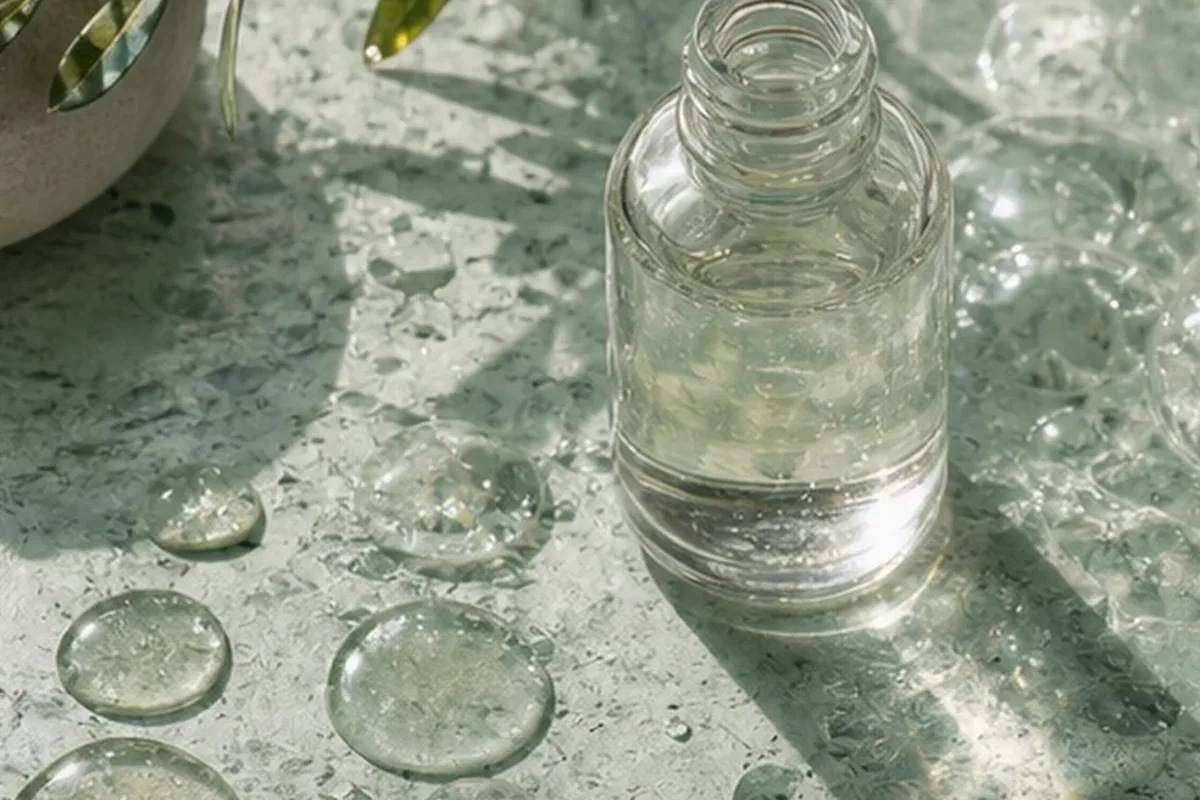 Redaktionelle Detailaufnahme zur Orientierung bei Retinol-Serum bei Rötungen