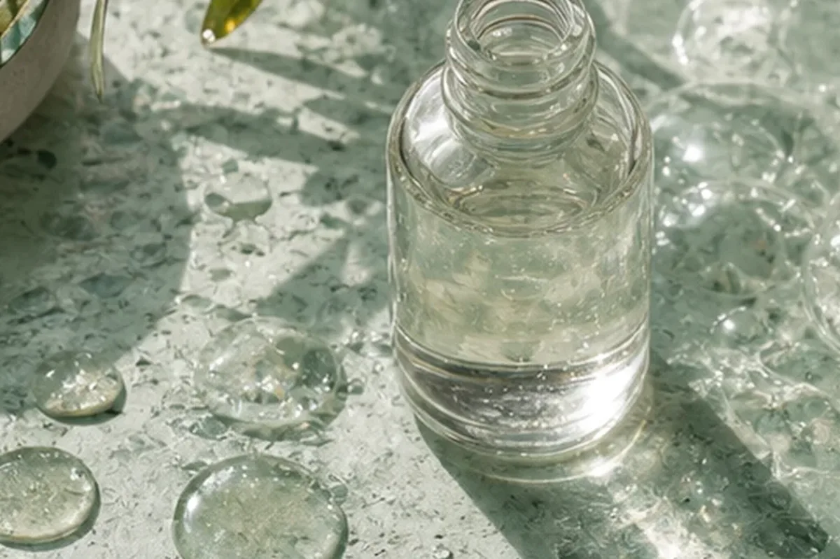 Redaktionelle Detailaufnahme zur Orientierung bei Mizellenwasser für empfindliche Haut