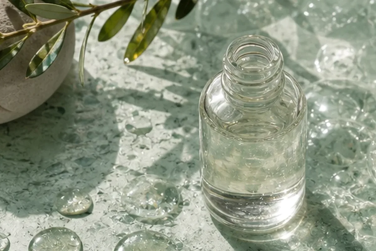 Redaktionelle Detailaufnahme zur Orientierung bei Vitamin-C-Serum für trockene Haut