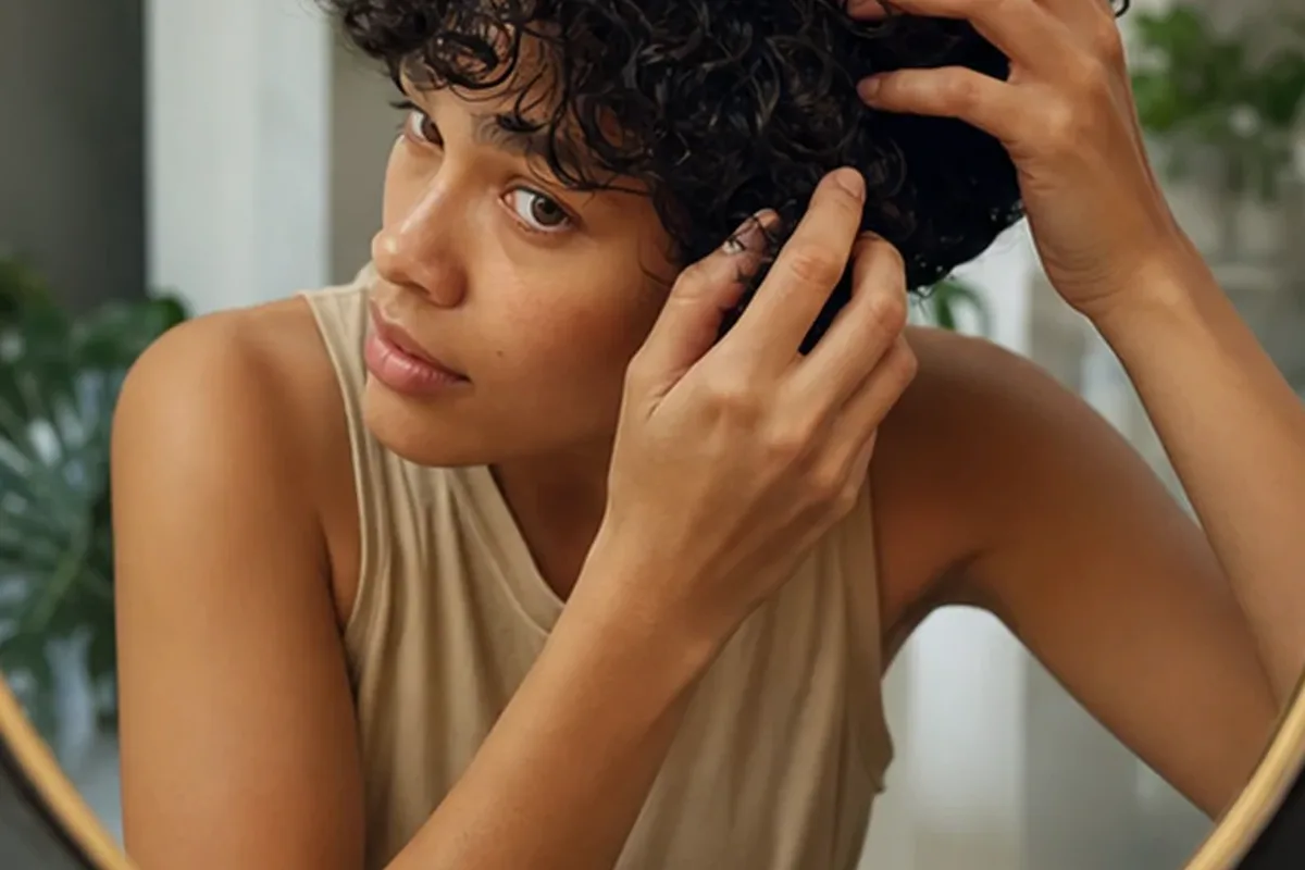 Authentische Beauty-Routine passend zum Thema Trockenshampoo bei Frizz