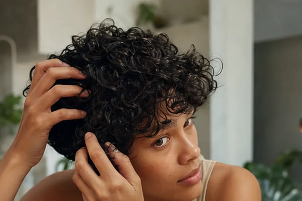 Authentische Beauty-Routine passend zum Thema Trockenshampoo bei Frizz