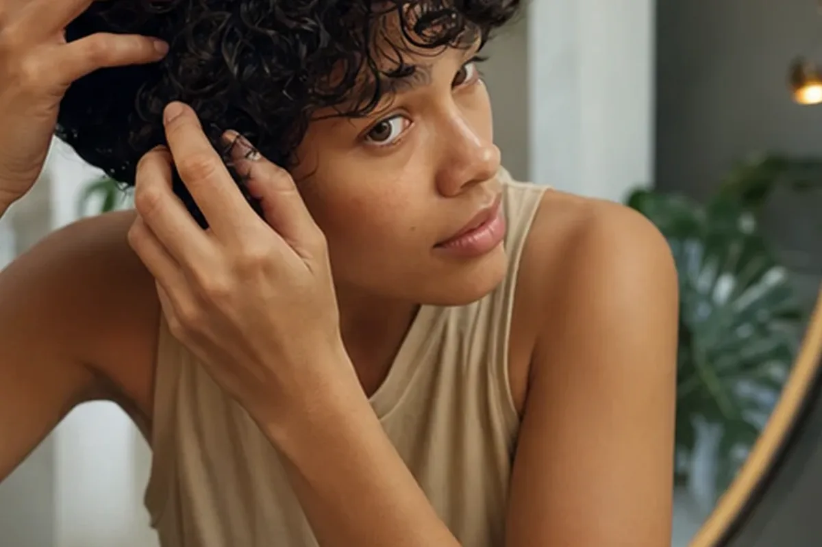 Redaktioneller Beauty-Moment zur Ausgangslage bei Anti-Frizz-Pflege für trockenes Haar