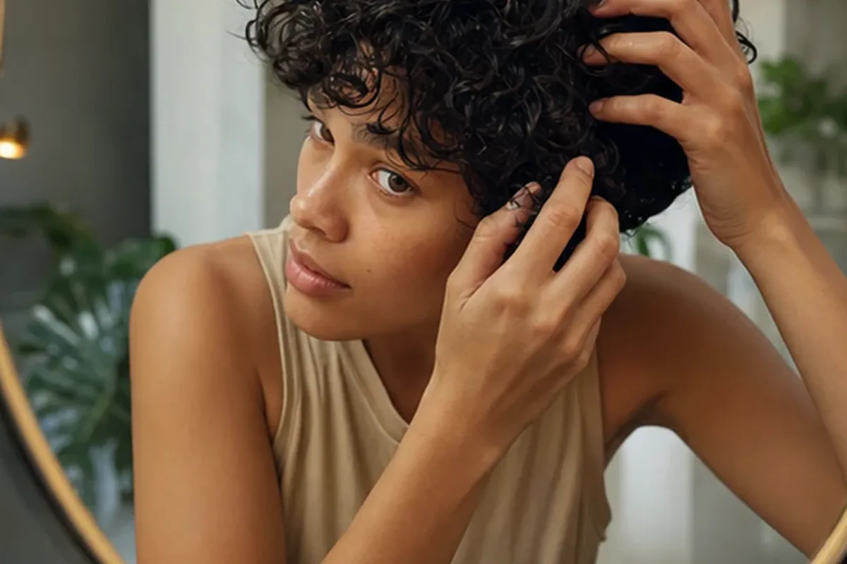 Authentische Beauty-Routine passend zum Thema Haartrockner bei Frizz