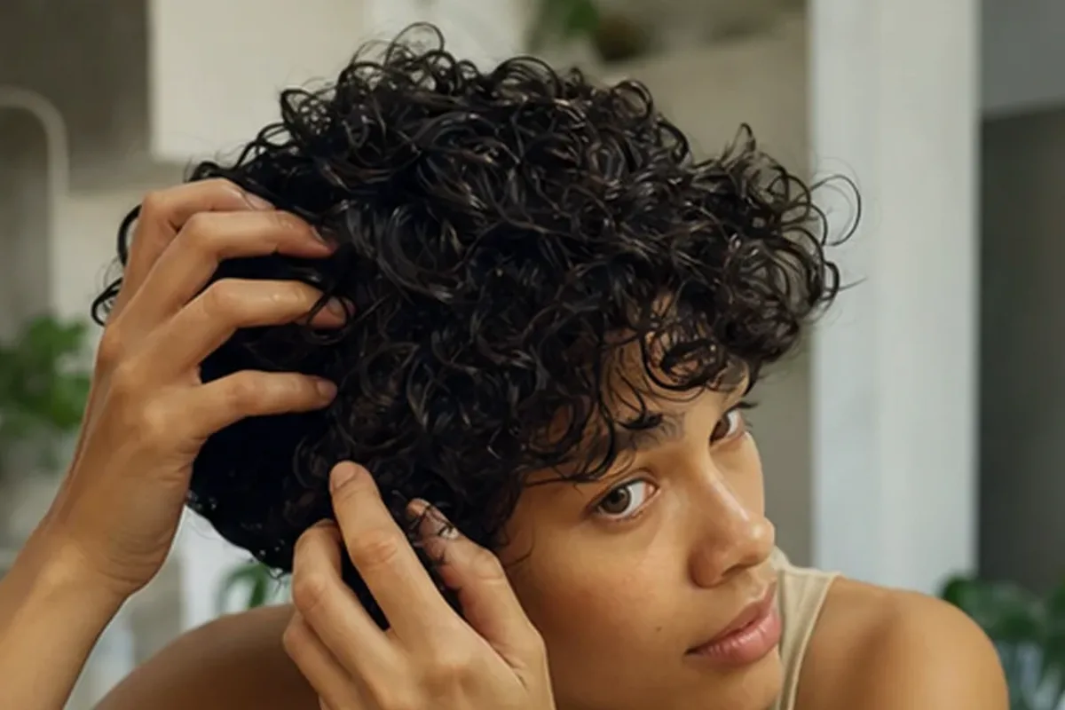 Emotionaler und authentischer Anwendungsmoment rund um Haarmaske bei Frizz