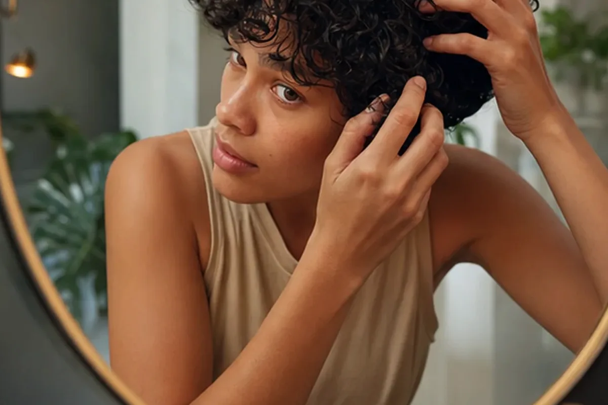 Redaktioneller Beauty-Moment zur Ausgangslage bei Anti-Frizz-Pflege bei Haarbruch