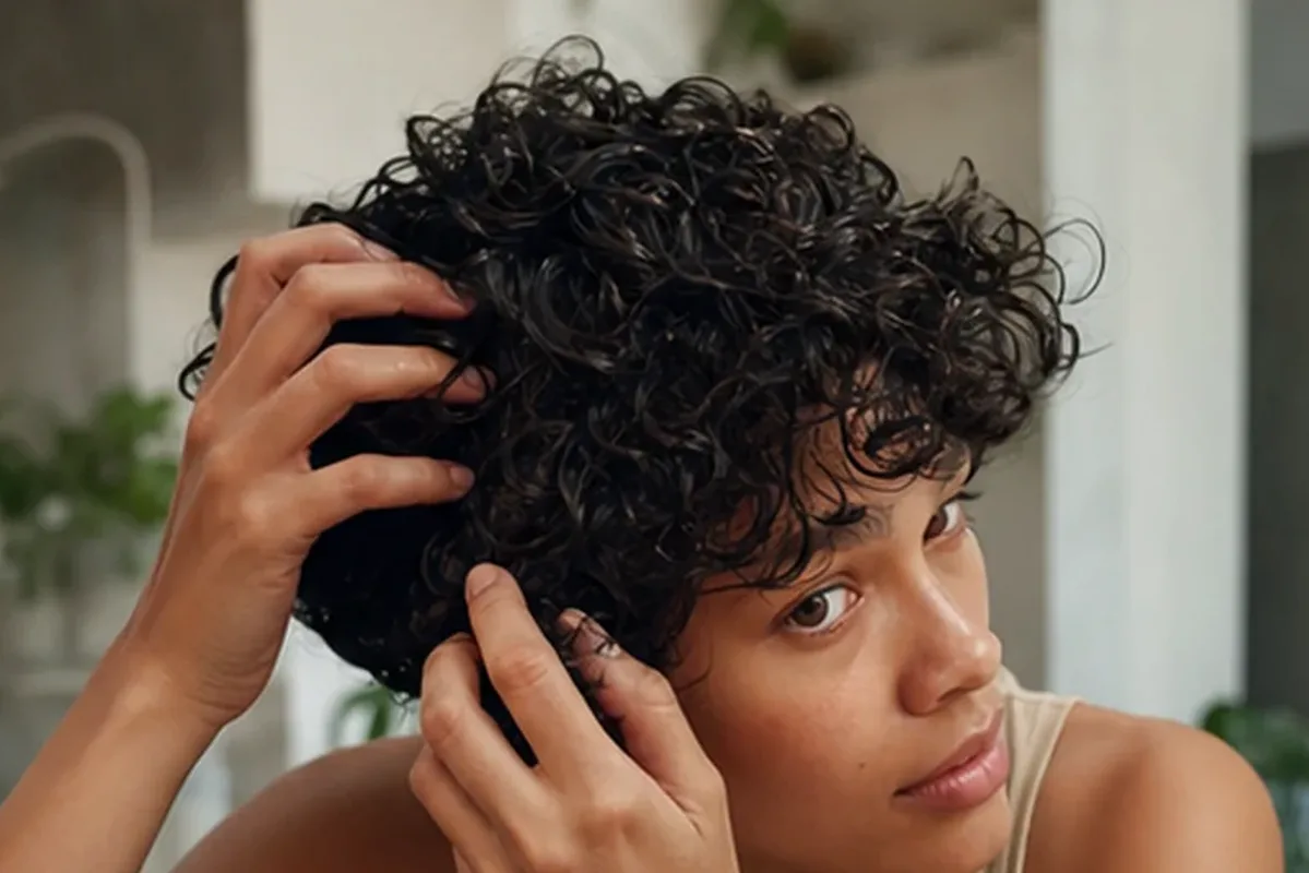 Authentische Beauty-Routine passend zum Thema Haarbürste für lockiges Haar