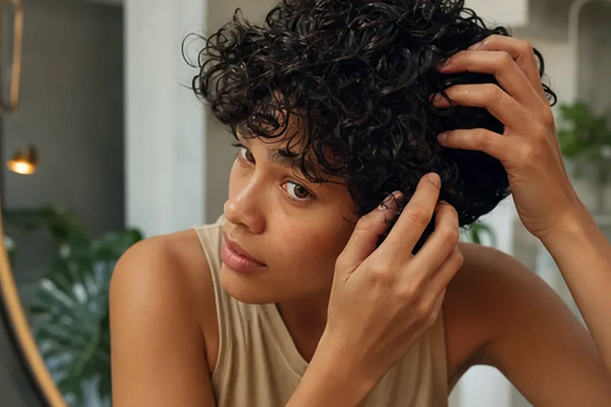 Authentische Beauty-Routine passend zum Thema Lockencreme für lockiges Haar