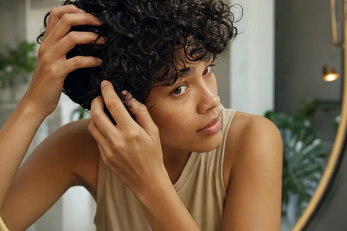 Authentische Beauty-Routine passend zum Thema Trockenshampoo für empfindliche Kopfhaut