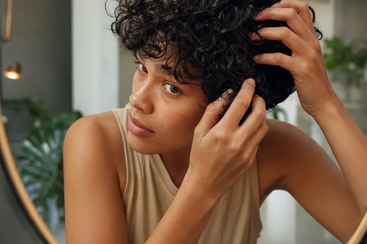 Authentischer Wohlfühlmoment passend zum Beauty-Thema Haaröl für feines Haar