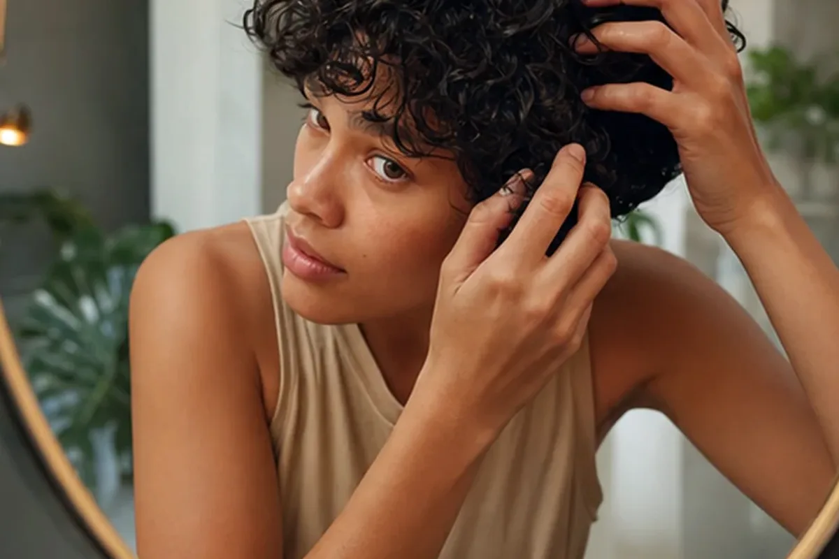 Redaktioneller Beauty-Moment zur Ausgangslage bei Conditioner bei Frizz
