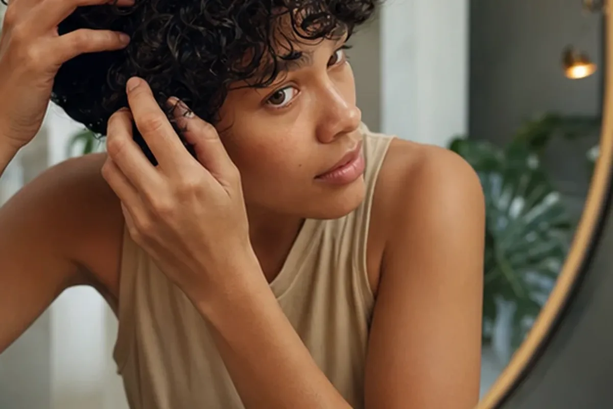 Hochwertige Beauty-Inszenierung zu Auswahlkriterien für Haarbürste für lockiges Haar