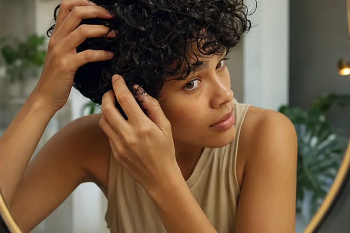 Authentische Beauty-Routine passend zum Thema Haaröl für lockiges Haar