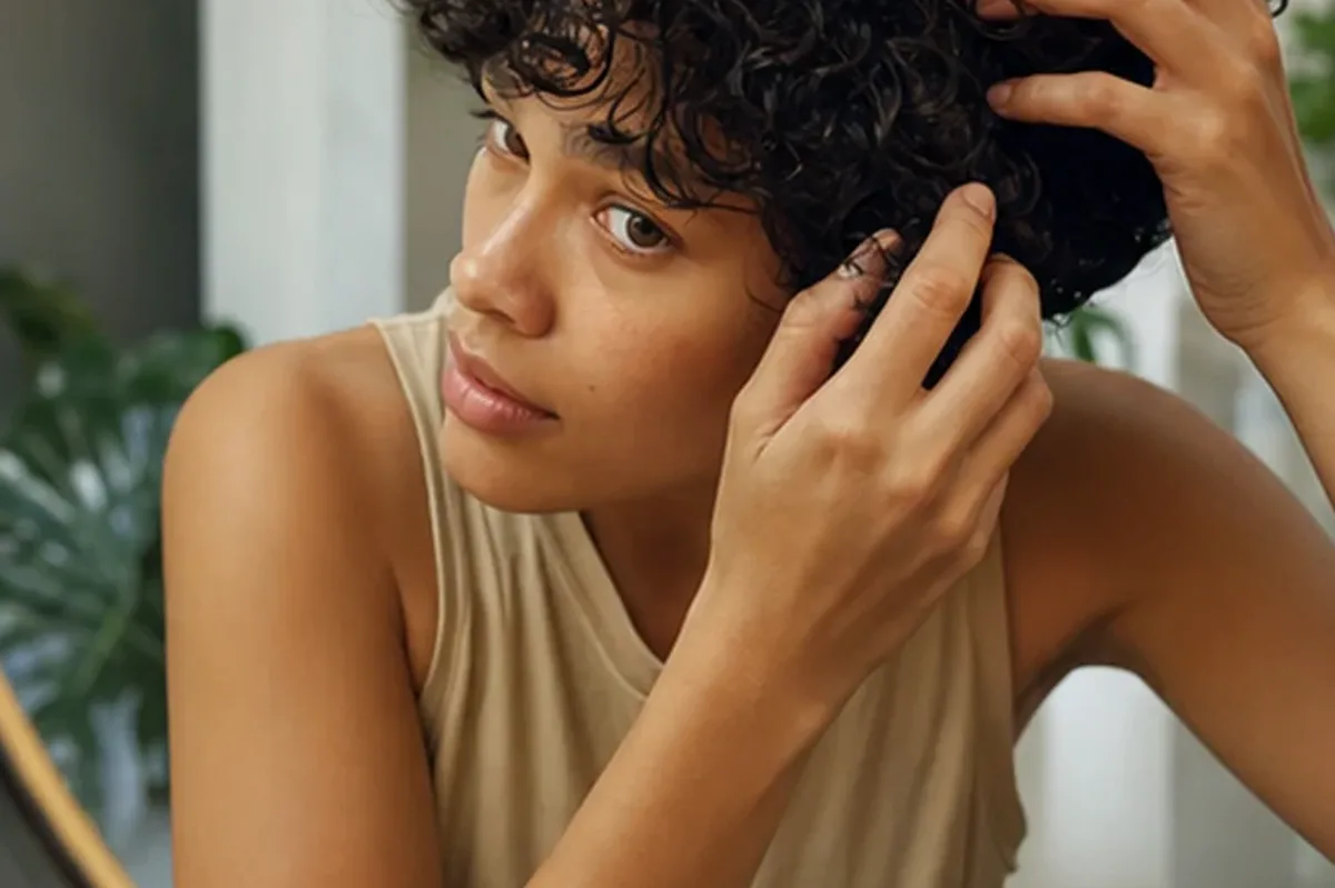 Redaktioneller Beauty-Moment zur Ausgangslage bei Lockengel für strapaziertes Haar